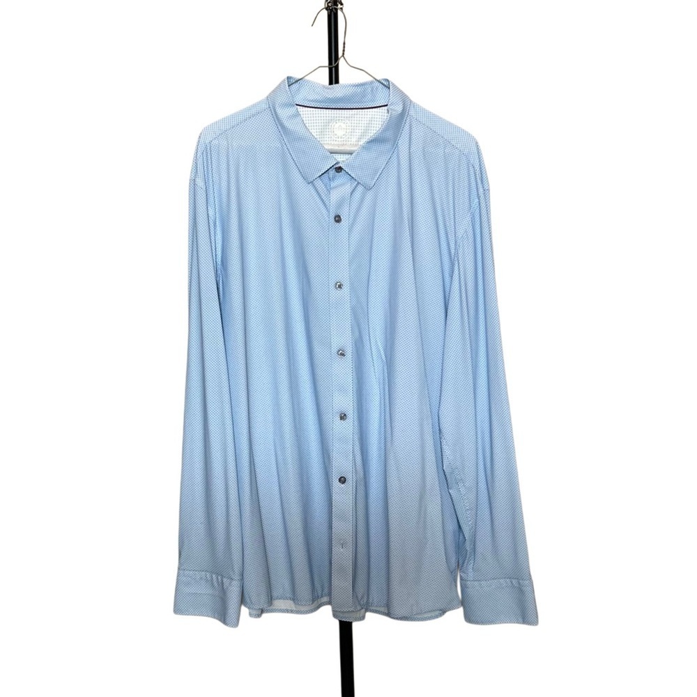 Blue Casual Button Down Shirt with Relaxed Fit
